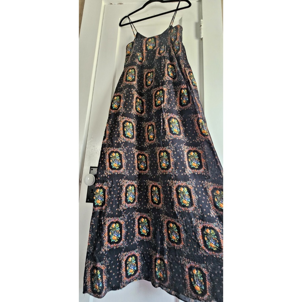Madewell Sz 2 sleeveless floral empire shift maxi summer dress adjustable straps